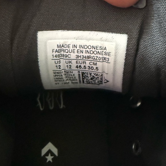 NWT Converse All-Star Gray High-Top Sneakers | Men’s Size 12 - Picture 4 of 5